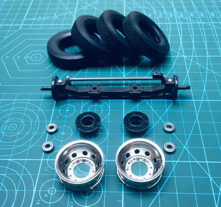 Резиновые шины и диски 1 шт. для 1/24 масштабе Радиоуправляемый трактор Тамия