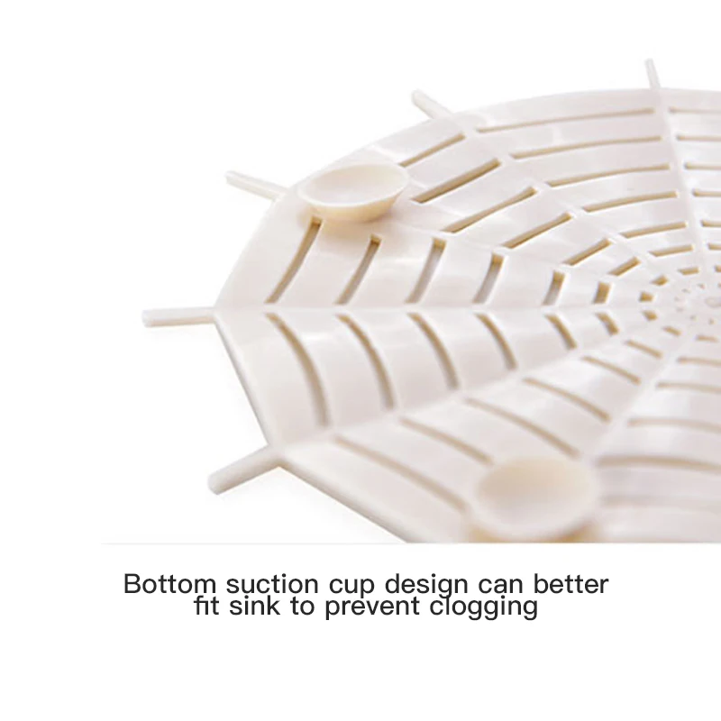 1PCS Spider Web Bathroom Sink Filter Strainer Anti-blocking Floor Drain Cover Kitchen Outfall Stopper Hair Catcher For Halloween |