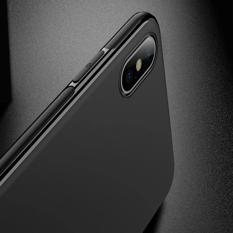 Матовый простой ультра-тонкий мягкий силиконовый чехол для iphone 7 8 скрытый