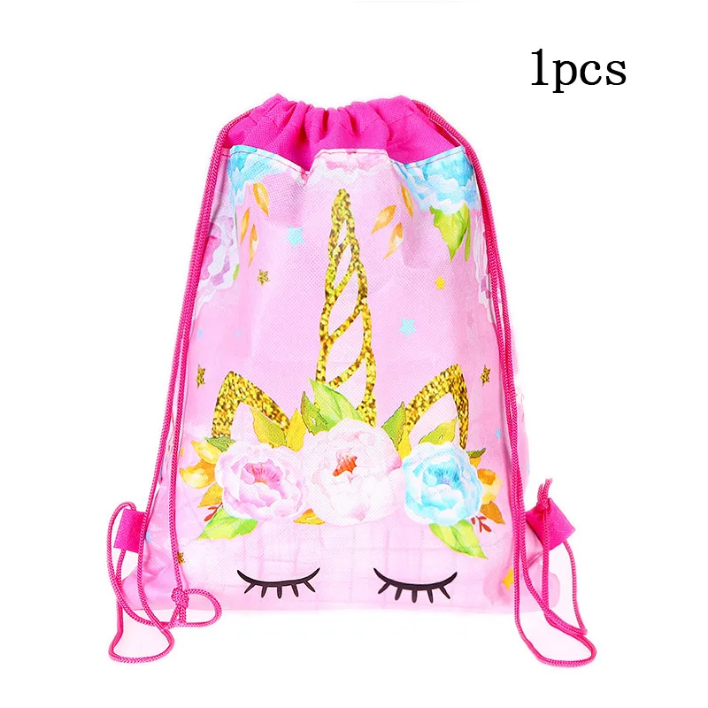 draw bag3 X 1pcs 10 шт./лот, одноразовые чашки/тарелки в виде цветов единорога, вечерние принадлежности в виде единорога, декор для дня рождения, одноразовая посуда для детского душа - Цвет: draw bag3 X 1pcs