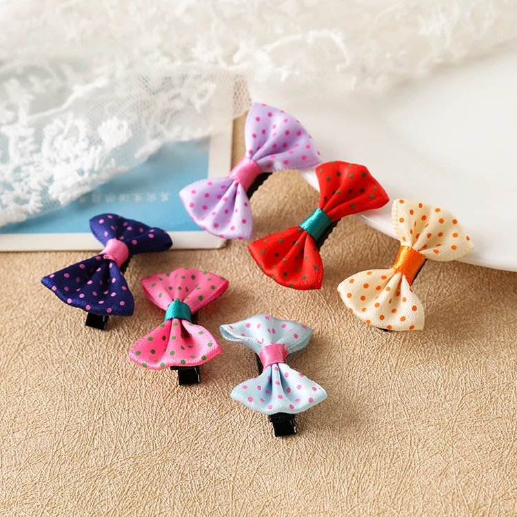 Мини-размер 3 5 см 1 шт. заколка для волос маленьких девочек с цветочным бантом