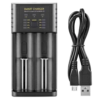 battery charger smart rechargeable 18650 lithium battery charger 2 slot usb cell charging station stand li ion battery charger