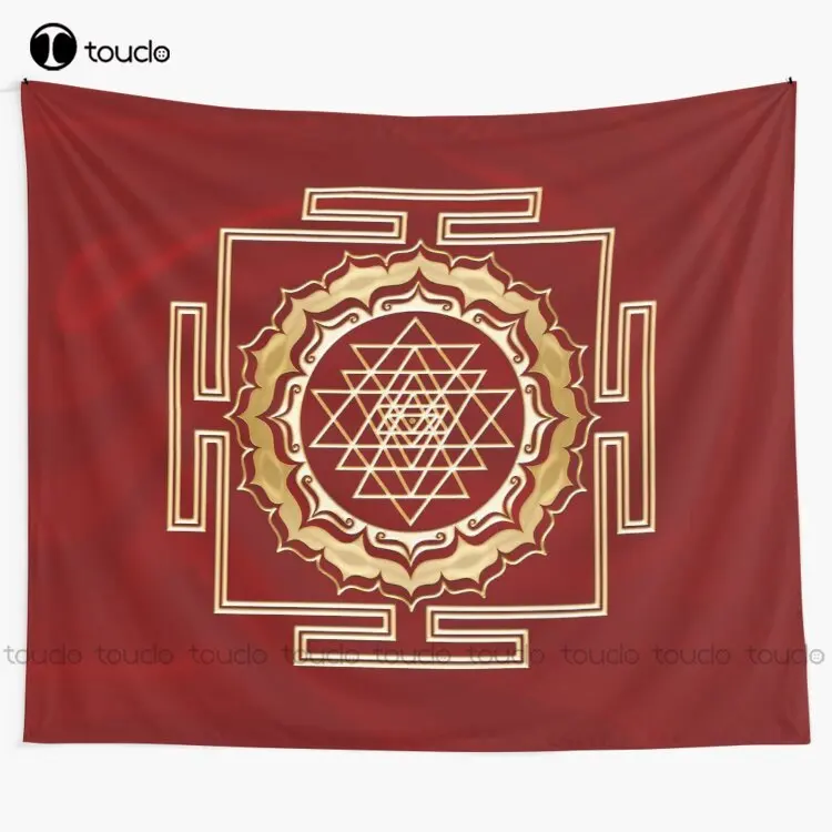 

Shri Yantra - Cosmic Conductor Of Energy Sacred Geometry Tapestry Wall Tapestry Art Custom Decoration Wall Hanging Wall Covering