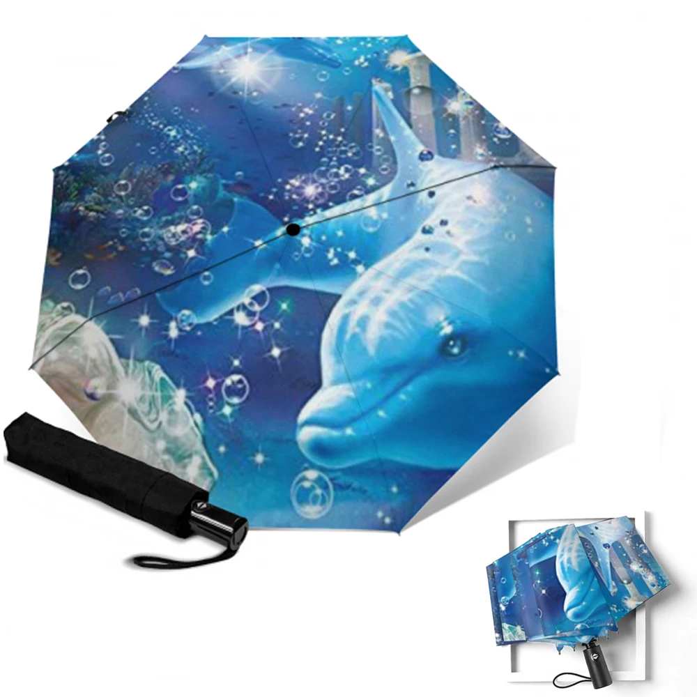 Женский Зонт от дождя с защитой ультрафиолета складной зонт солнца милым принтом