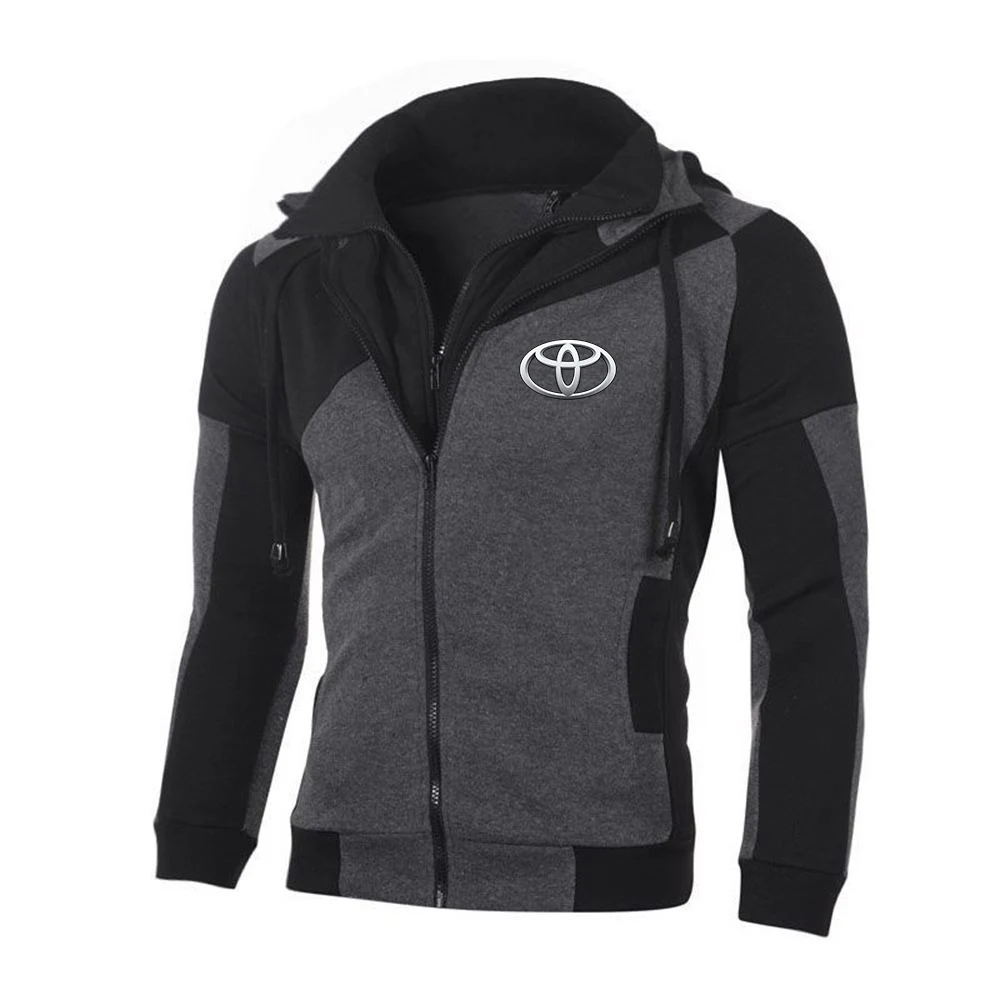 

Unisex Spring Autumn Mens Toyota car logo Sweatshirts Hoody Fleece Cotton Zipper Hoodies Harajuku Jacket Male Clothing