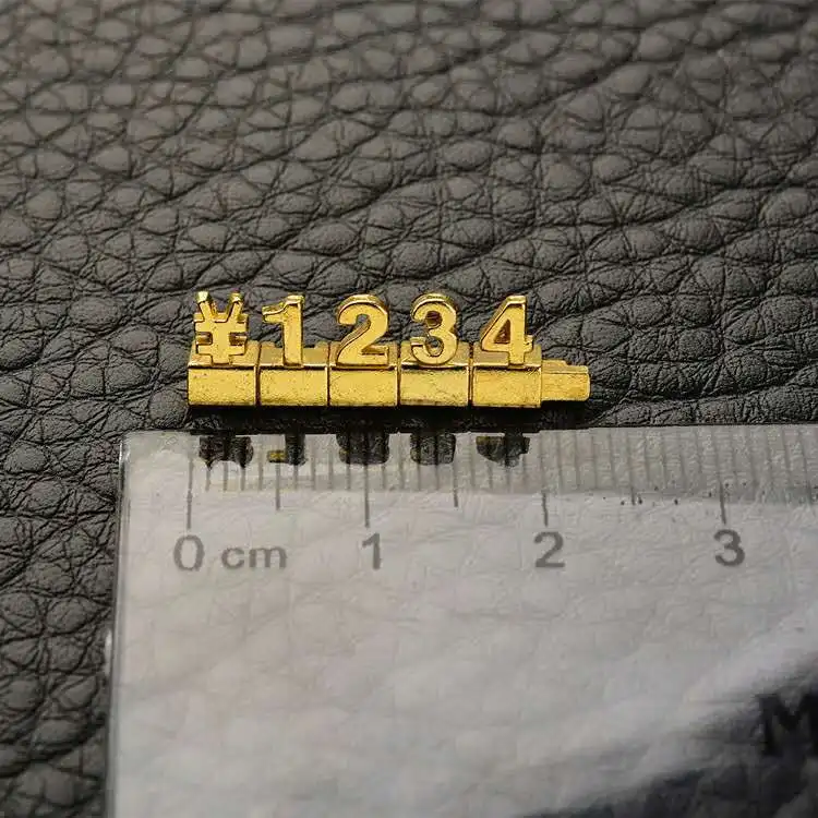 10 lines Price Tag Same Adjustable Number  Counter Stand Tag Label for Jewelry Phone Retail Shop Combined Numberal Cube Sign