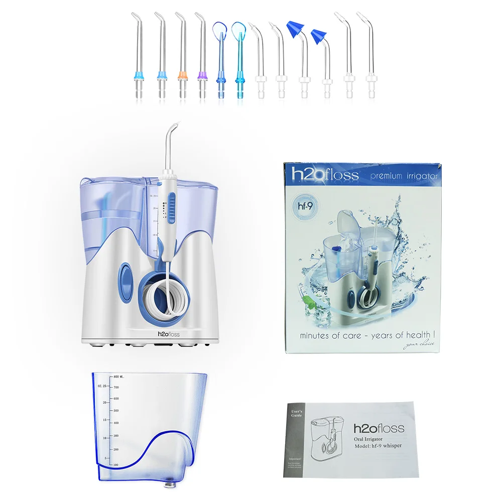 Electric Water Flosser 800ml Teeth Cleaner Family Care Irrigator Dental Water Jet 5 Tip 12set Care Dental Flosser