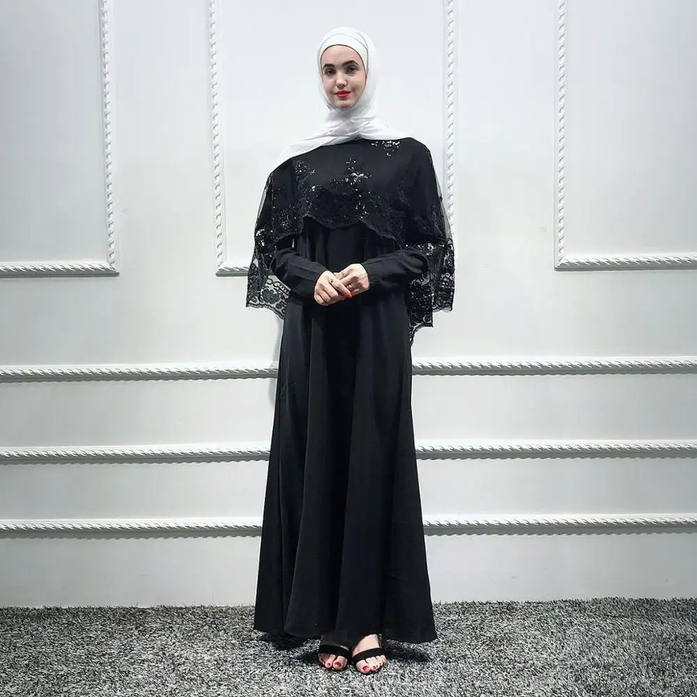 Американская Одежда Caftan корсет платье хиджаб с блестками плащ мусульманская Мода абайя Дубай костюм из двух частей