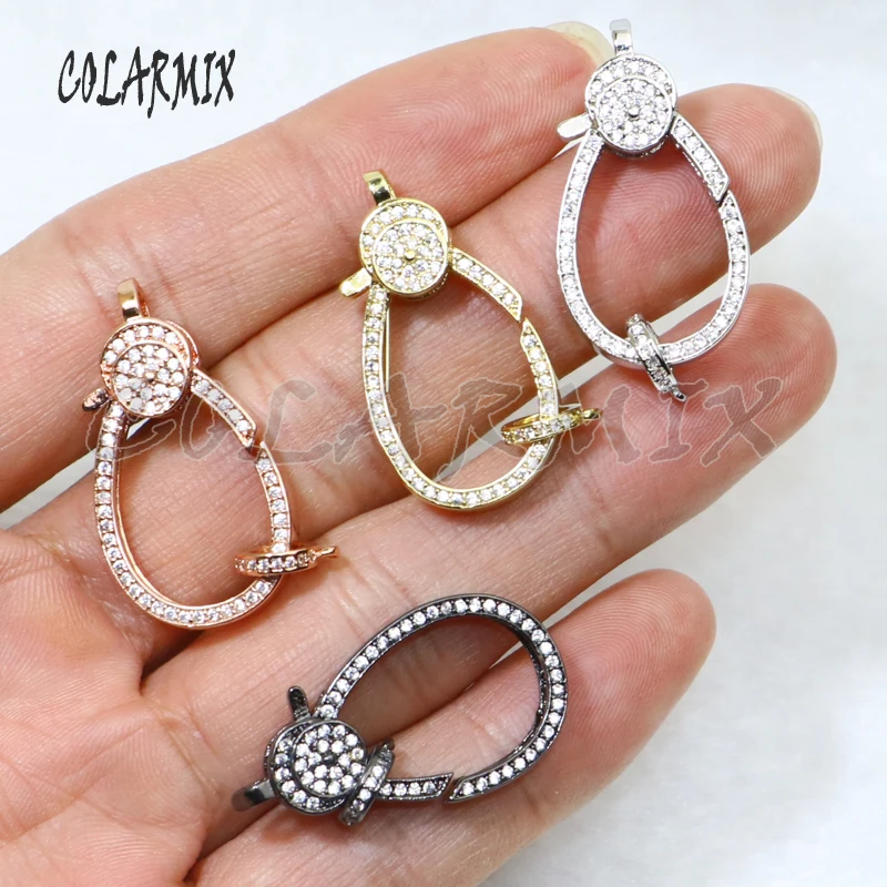 4 шт. оптовая продажа циркониевая застежка ювелирные аксессуары разъем для