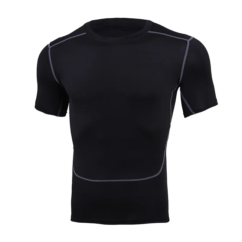 Мужские спортивные футболки Топ Футболка компрессионная Gymwear беговые футболки быстросохнущая Бодибилдинг тренировка Футболка для мужчин короткий рукав
