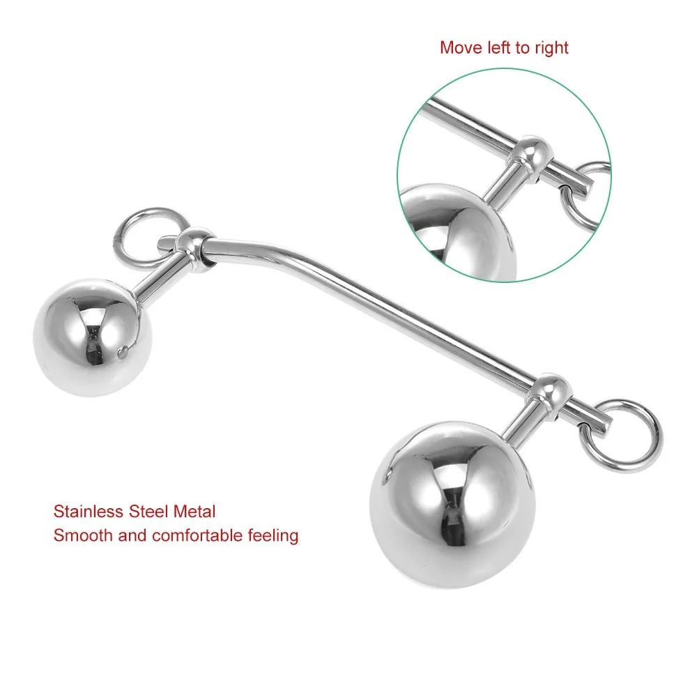 Женский анальный Вагина двойные шарики заглушка в стальной целомудрия мяч