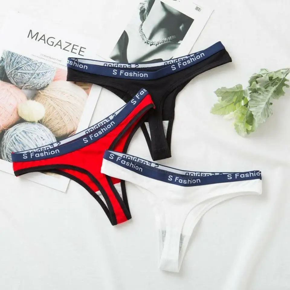 Женские трусики танга женское бикини хлопковое нижнее белье спортивные с