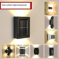 led solar wall lamp outdoor waterproof up and down luminous lighting garden decoration solar lights stairs fence sunlight light
