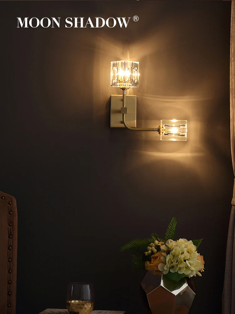 Настенный светильник MOONSHADOW s полностью медный светодиодный Кристалл