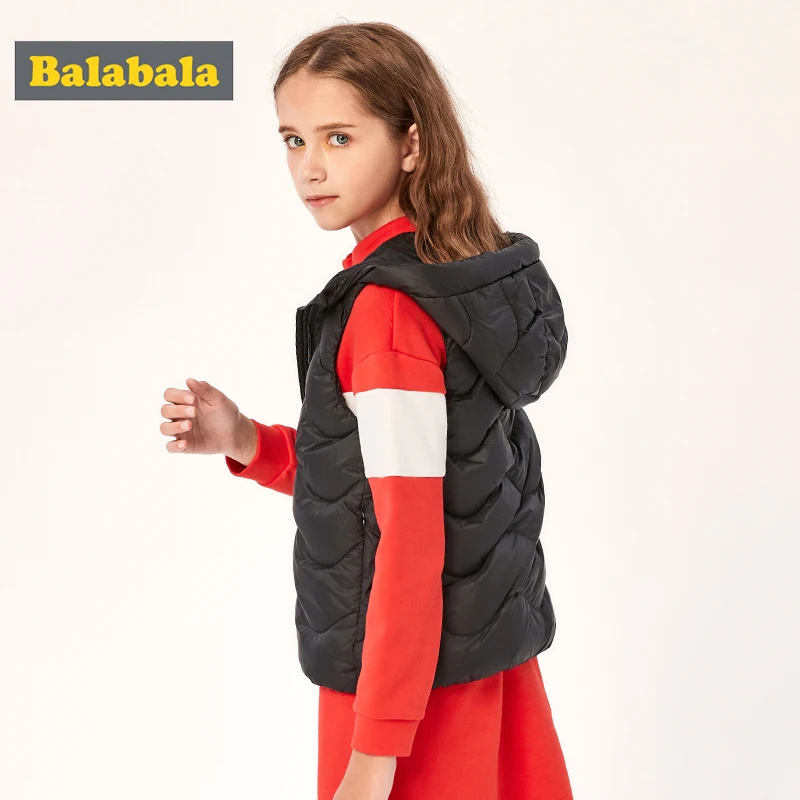 Детский пуховой жилет Balabala теплая безрукавка для девочек на осень и зиму 2019 | Мать