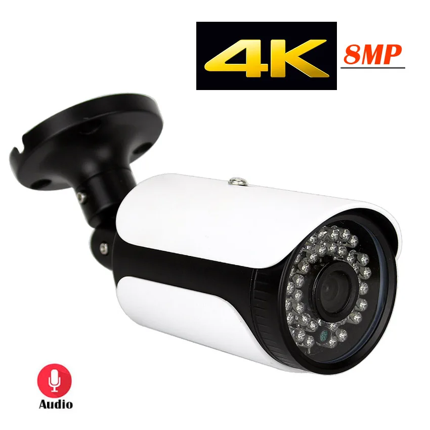 

4K 8MP AHD Camera 5mp,4mp,1080P 2MP SONY IMX323 Sensor outdoor Waterproof Night Vision cam with Audio CCTV Security AHD Camera
