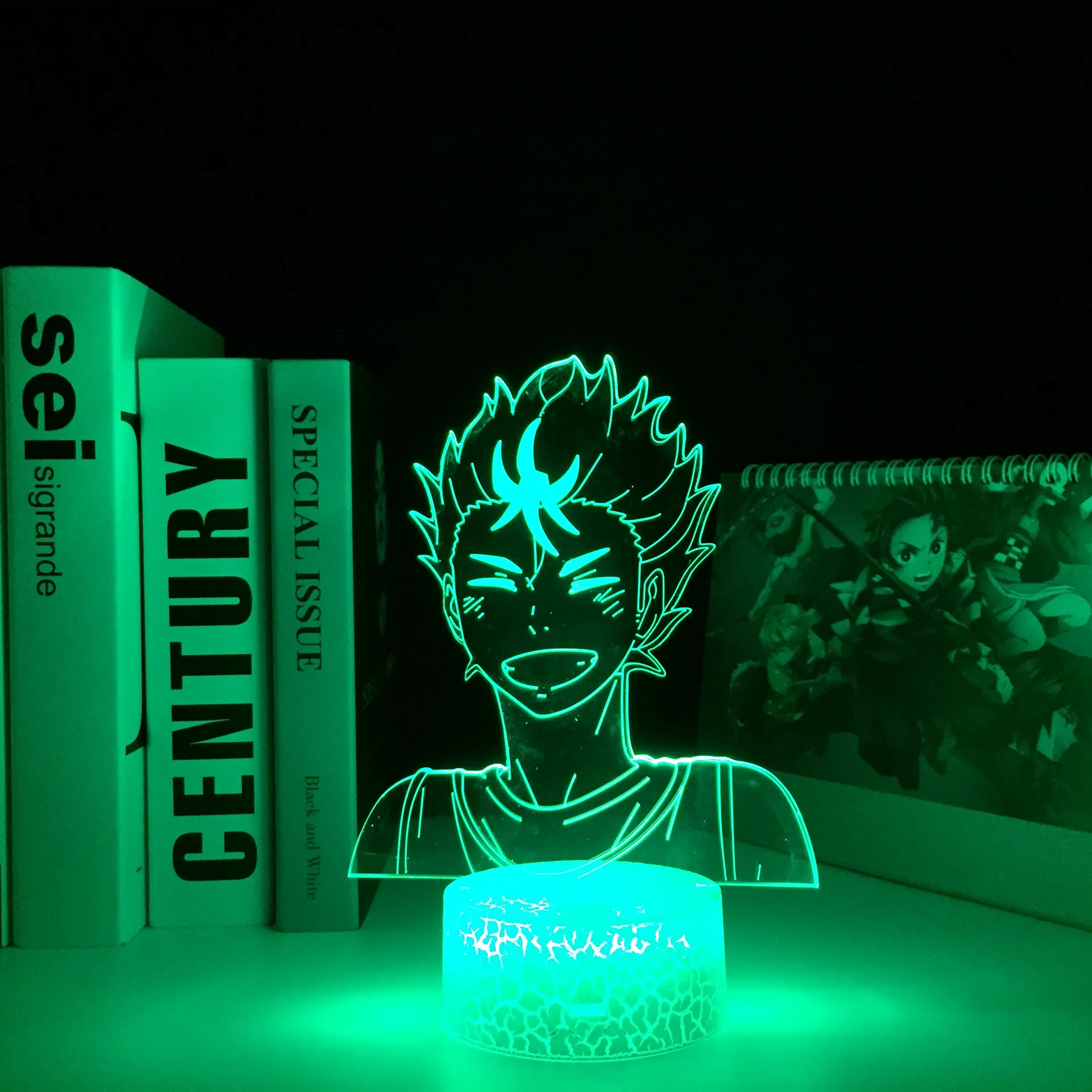 

Haikyuu Anime Yu Nishinoya LED White Base Night Light for Kids Bedroom Decor Nightlight Child Birthday Gift Manga 3D Lamp