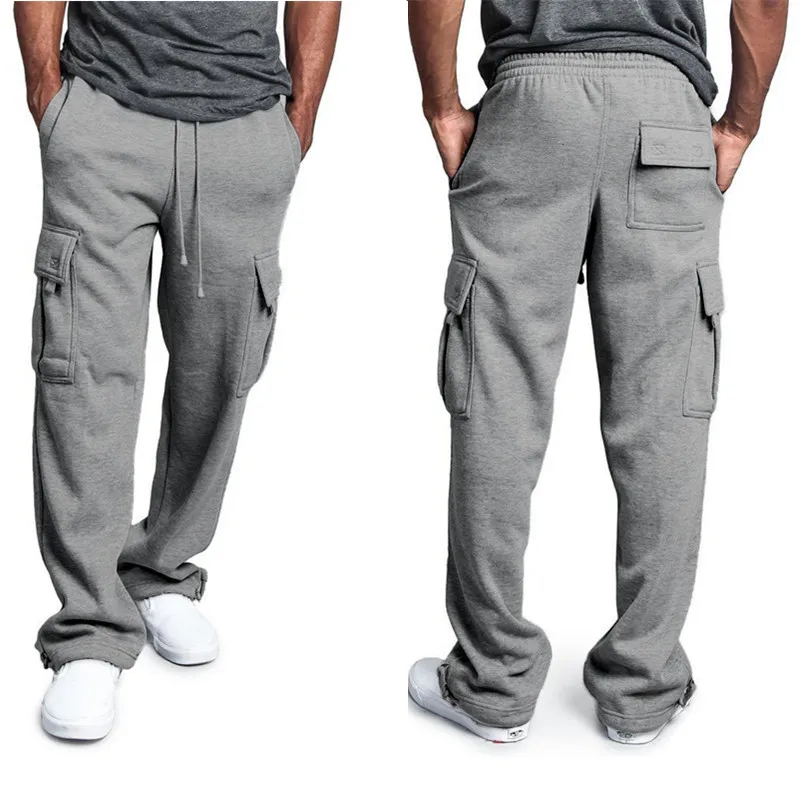 Men's Casual  Sweatpants Soft Sports Pants Jogging Pants Fashion Running Trousers Loose Long Cargo Pants Plus Size