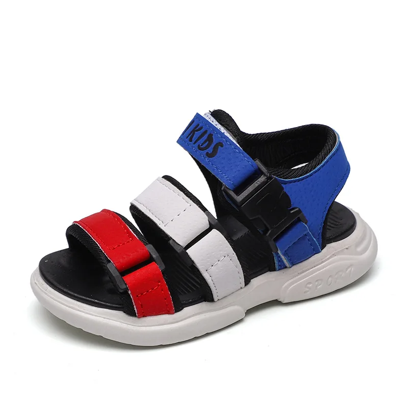 Сандалии Детские в полоску босоножки для мальчиков с надписью цвет раньше от 1 до