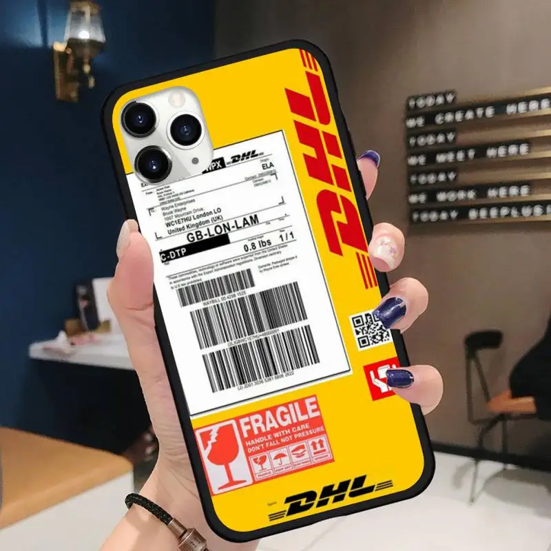 

Hot Dhl Express yellow fashion Phone Case for iPhone 11 12 pro XS MAX 8 7 6 6S Plus X 5S SE 2020 XR Soft silicone