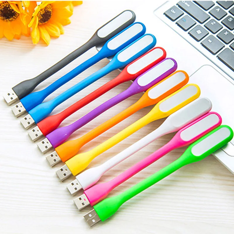 Мини светодиодный USB флэш светильник для чтения гибкая яркая Ночная лампа