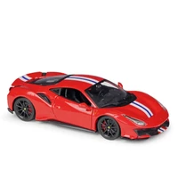 bburago 124 488 pista sports car static die cast vehicles collectible for kids gifts toys original box free shipping