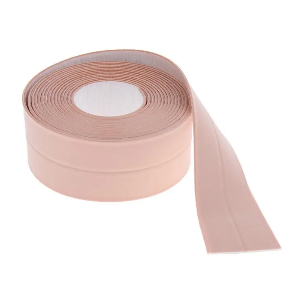 Pink 38mm-3.2 m Кухня Резиновая лента самоклеящаяся Водонепроницаемая плесень устойчивая резиновая уплотнительная клейкая лента для ванной комнаты Туалет стены угол - Цвет: Pink 38mm-3.2 m