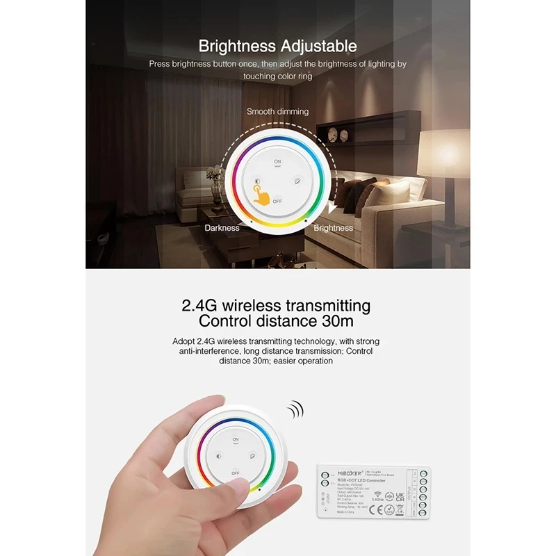 Комплект светодиодных контроллеров Miboxer двойной белый/Одноцветный/RGB/ RGBW/RGB + CCT