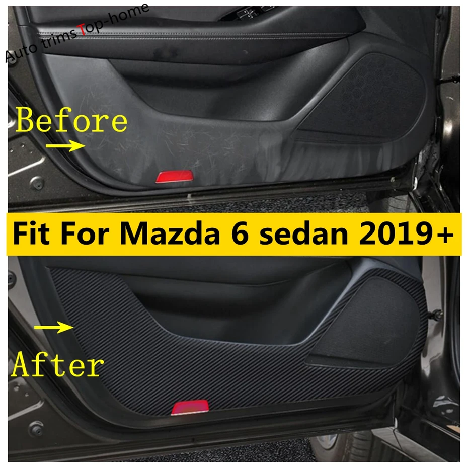 

Car Interior Inner Door Protective Anti Kick Film Carbon Fiber Style Sticker Decal Accessories For Mazda 6 Sedan 2019 - 2021