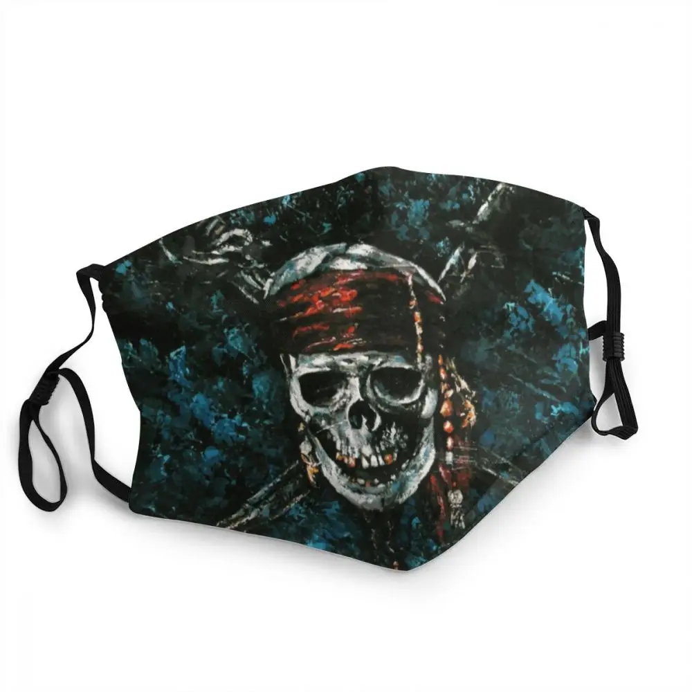 

Pirate Jolly Roger Reusable Face Mask Jolly Roger Pirate Of The Caribbean Caribbean Sparrow Protection Respirator Mouth Muffle