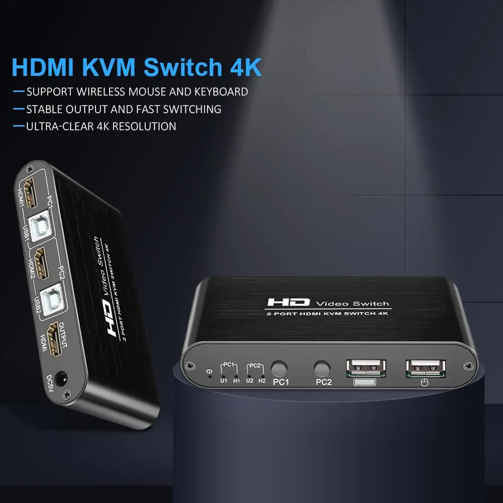Беспроводной Ultra HD 4K компьютерный коммутатор USB монитор дисплей Sharer Мышь