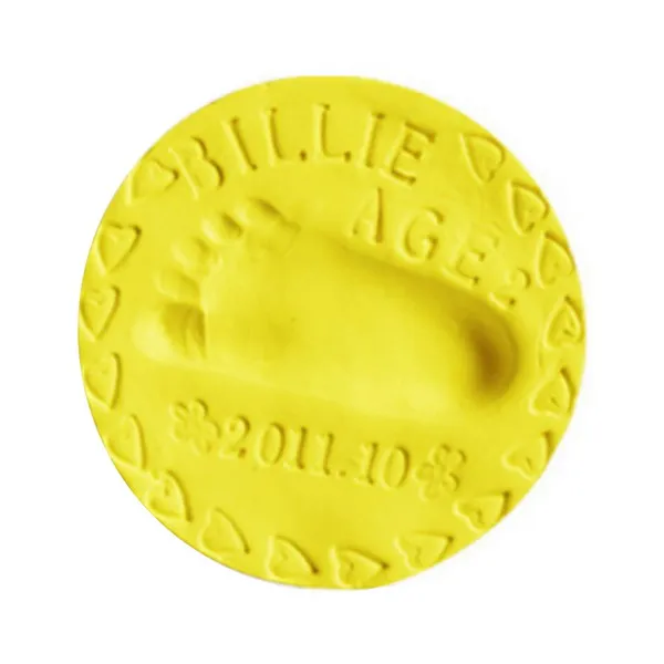 yellow Air Hand Foot Inkpad сушка мягкая глина ребенок Handprint отпечаток ноги литье родитель-ребенок рука подушечка с чернилами для отпечатков уход за ребенком - Цвет: yellow