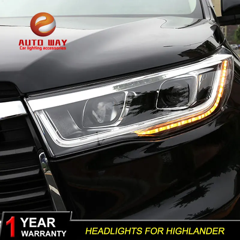 Высококачественный чехол для стайлинга автомобиля Toyota Highlander 2015 фары