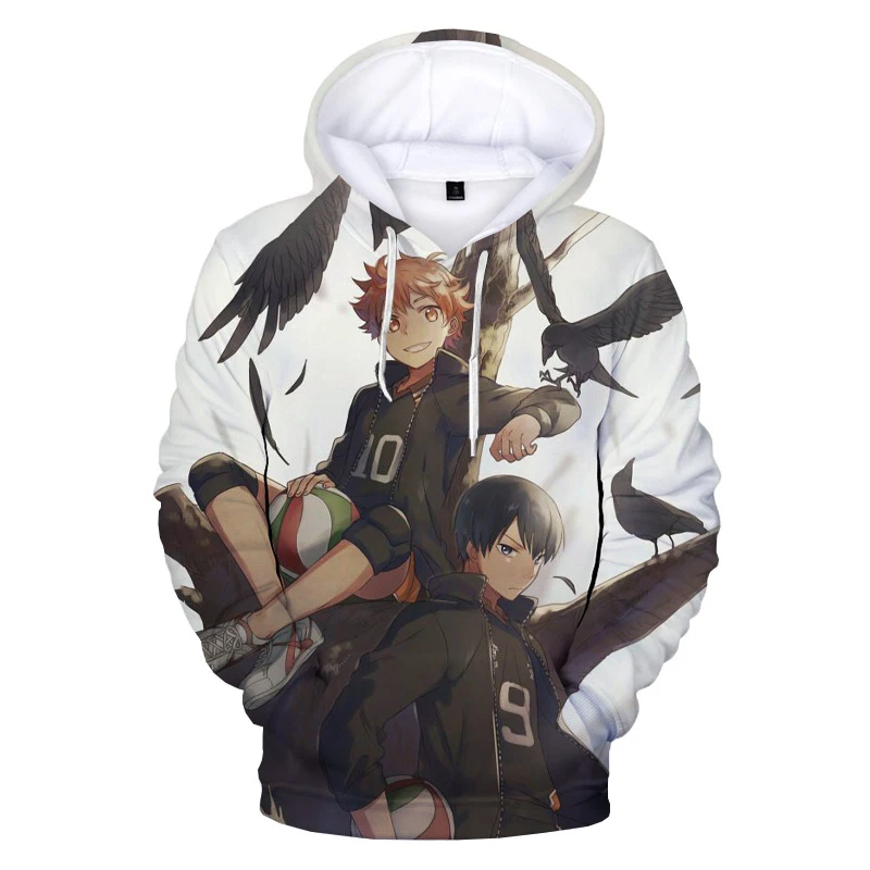 

Детские толстовки Haikyuu Hinata Shoyo с капюшоном, мужские Модные повседневные толстовки в стиле аниме, уличная одежда в стиле Харадзюку, толстовка ...