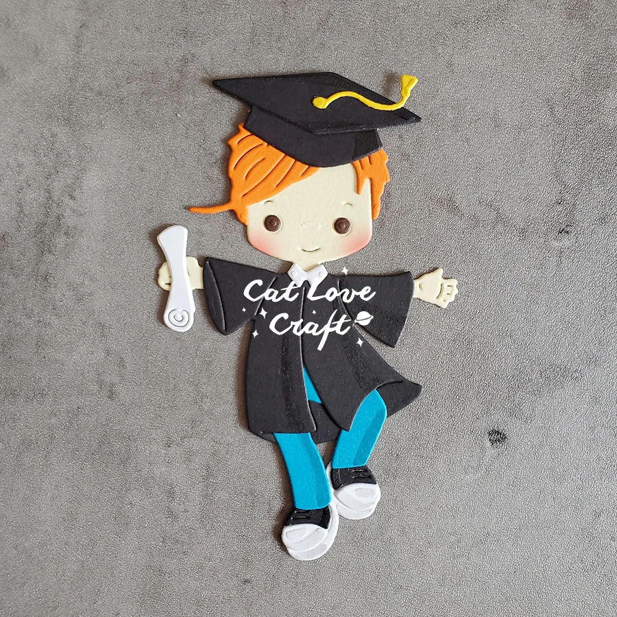 Мальчика Выпускной бакалавра форма металлический Трафаретный вырубной штамп