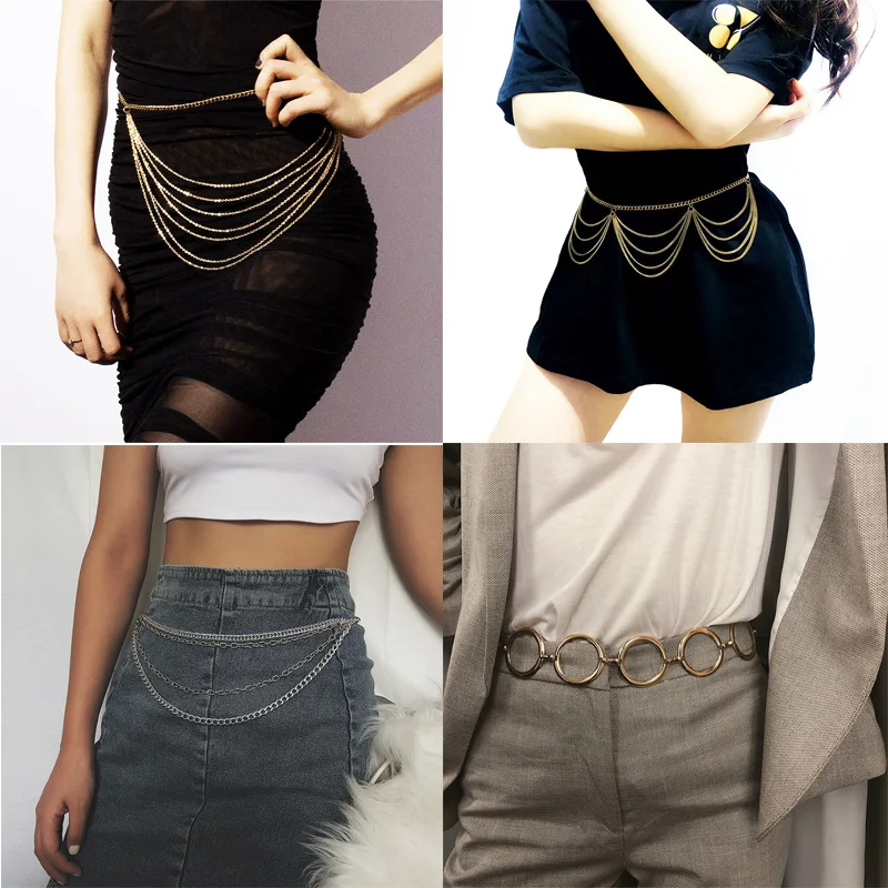 Ремень BLA с цепочкой Женский длинный аксессуар из цепочек