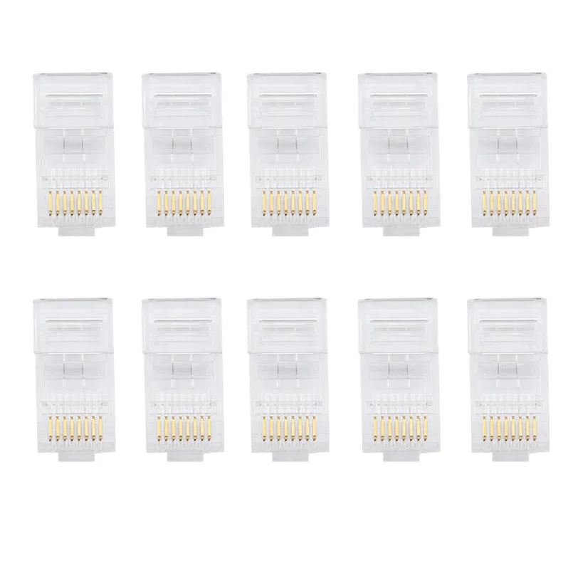 10 шт. Cat5 Cat5e сетевой разъем rj45 металлический Кабель модульный терминалы