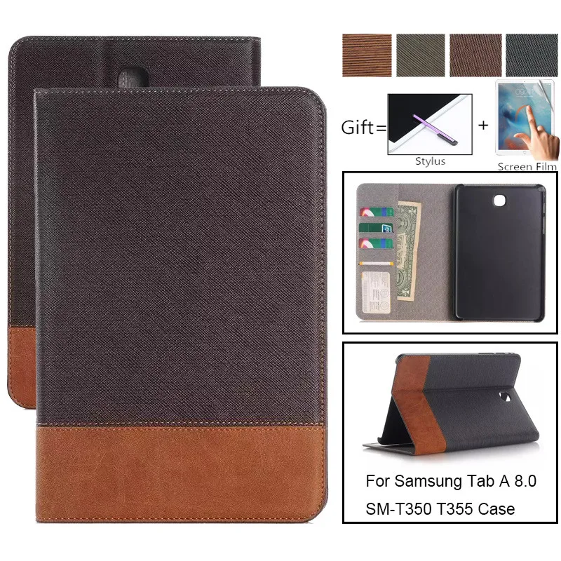 Деловой чехол для Samsung Galaxy Tab A 8 0 2015 T350 T355 планшета из пу кожи подставка телефона