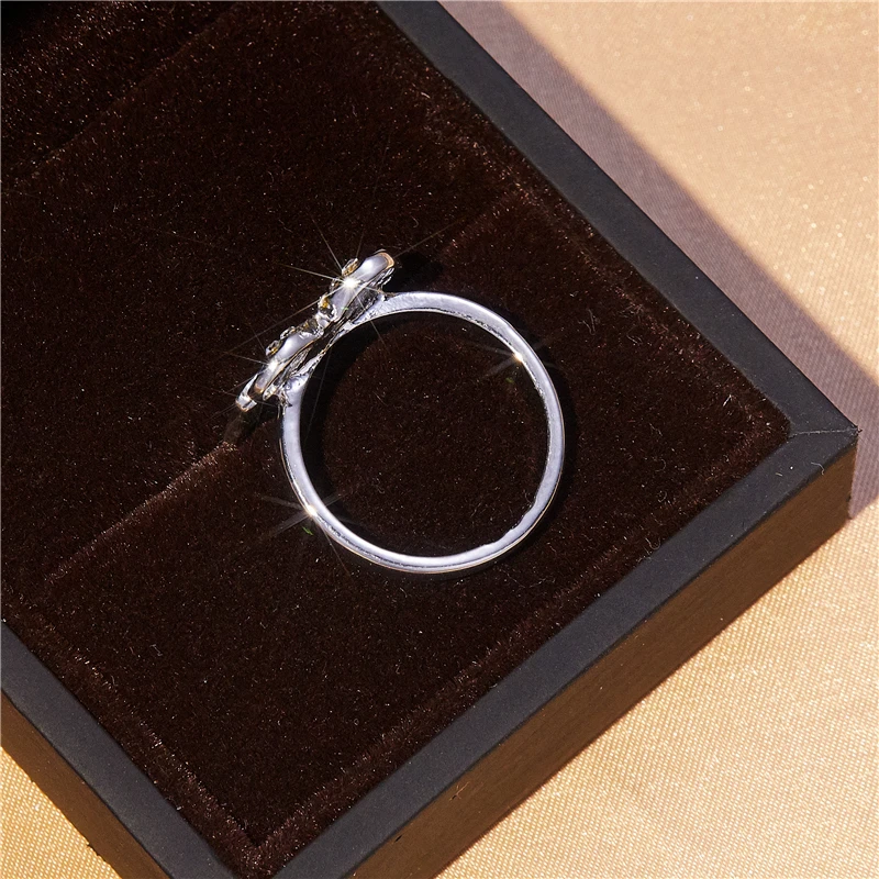

Fashion light luxury zircon creative butterfly women popular exquisite ring party prom girl birthday gift jewelry wholesale