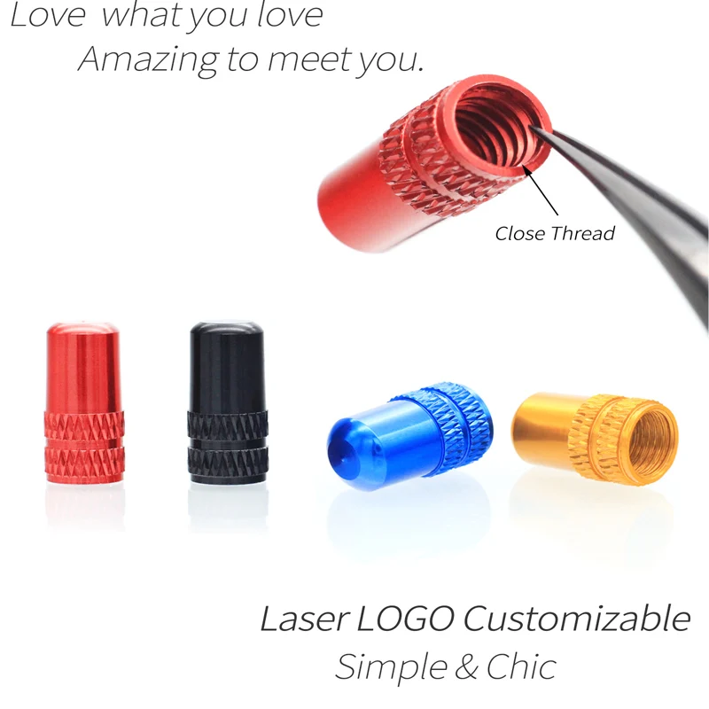 2Pc Aluminium Alloy Sepeda Motif Mountain Road Sepeda Tutup Katup Schrader/Presta Ban Debu Penutup Katup aksesoris Sepeda