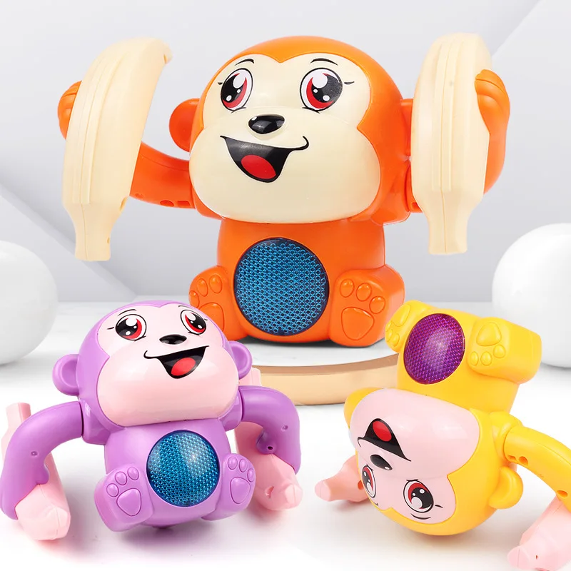 

Interactive Electric Crawling Baby Toys Tumbling Rolling Monkey Light Music Puzzle Voice Control Cartoon Kids Toys Infant Gift