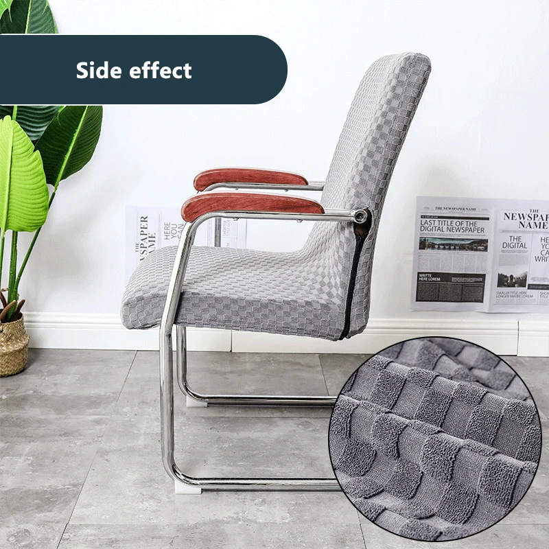 Мягкий Квадратный жаккардовый чехол для офисного стула упругие Чехлы кресла