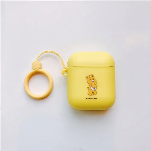 a Конфета Медведь Кожа Чехол для airpods для удостоверения личности-2 1 Care Bears мягкие беспроводные bluetooth наушники earpods для airpod чехол защитный чехол с крышкой - Цвет: a