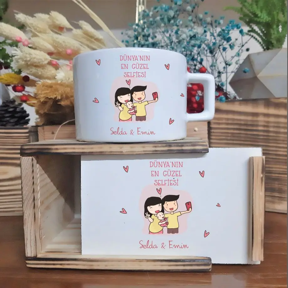 

Personalized Custom Best Nice Selfie Wooden Box and Luxury Cup