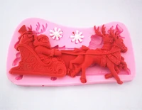 qiqipp fm038 carriage elk snow snowflake silicone mold sugar mold chocolate mold lace mold cake decoration