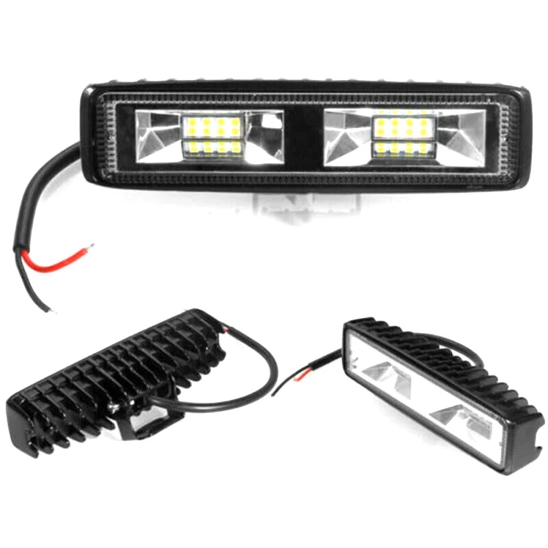 

Car In-line 18W 12V 16LED Work Light 2X 48W LED Work Light Bar Flood Spot Lights Driving Lamp Offroad Car Truck SUV Interior