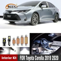 11 pcs white canbus led bulb car interior lighting for toyota corolla 2019 2020 car interior lights kit dome map lighting