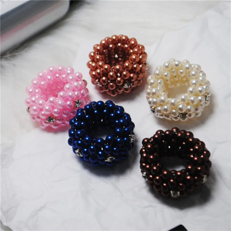 Модная Корейская жемчужная резинка для волос регулируемые эластичные резинки с