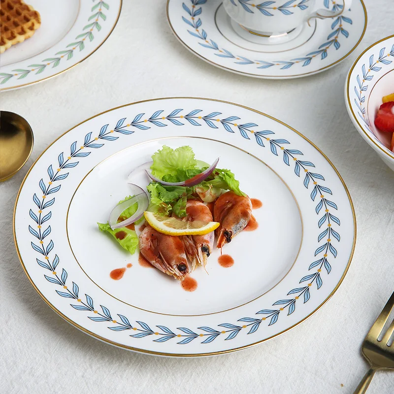 

Creative Serving Plate Ceramic Fruit Dessert Luxury Steak Breakfast Sushi Plates Dishes Coffee Tables Vajilla Dinnerware 60