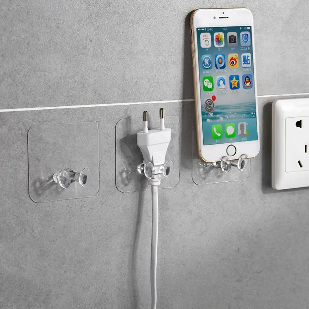 2/4/6/8/10 шт. прозрачные настенные крючки на присоске|Крючки для ванной| |